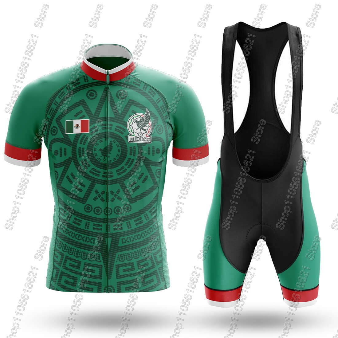 Mountain Biking New Mexico - ชุดเสื้อเจอร์ซีย์ปั่นจักรยานทีมชาติเม็กซิโก ปี 2026 ชุดเสื้อผ้าปั่นจักรยานฤดูร้อน ชุดเสื้อสำหรับปั่นจักรยานเสือหมอบ กางเกงปั่นจักรยานแบบมีสายรัดเอว