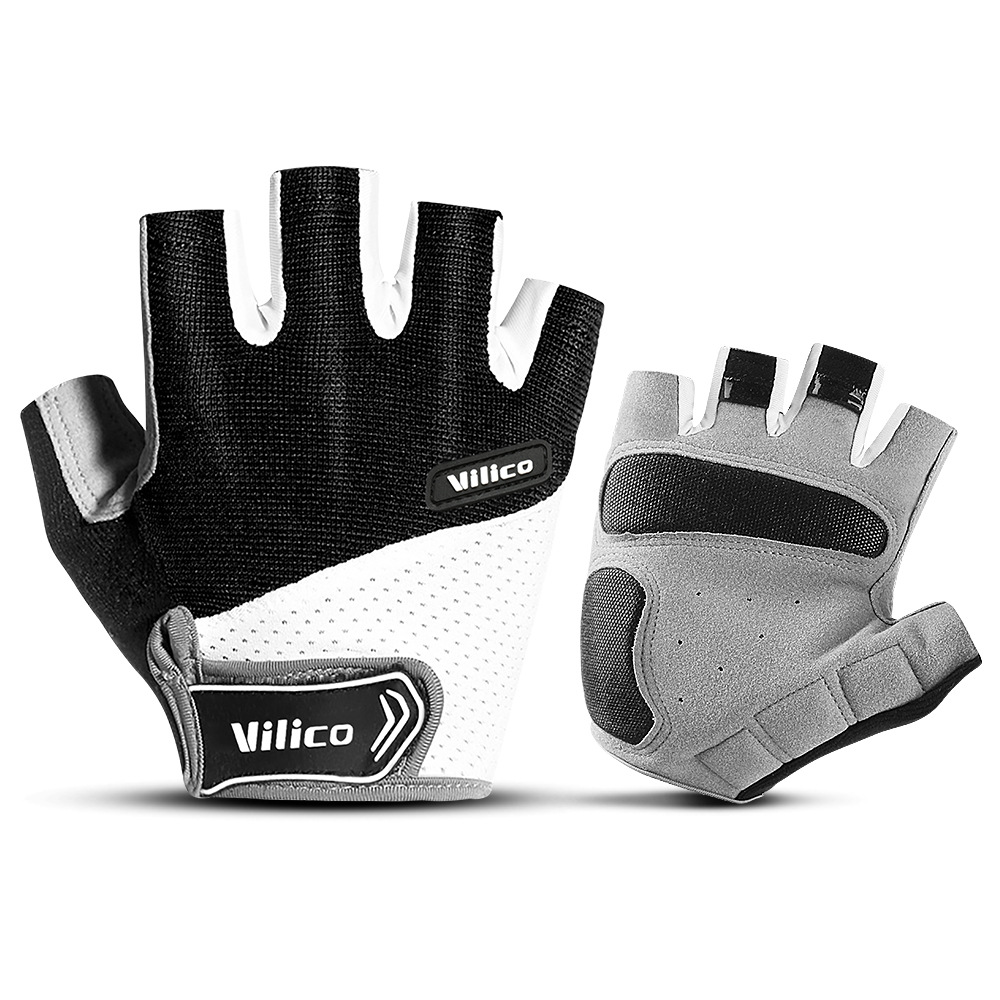 Mountain Biking Gloves Mens - ถุงมือปั่นจักรยานแบบครึ่งนิ้วกันกระแทกทนต่อการสึกหรอระบายอากาศได้ถุงมือจักรยานถนนผู้ชายผู้หญิงอุปกรณ์จักรยานกีฬา