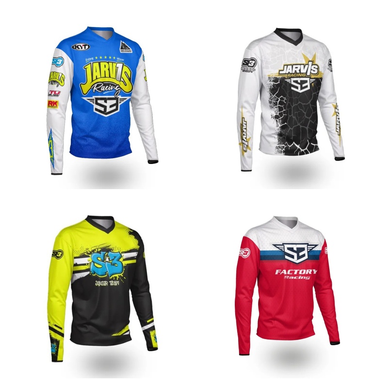 Mountain Biking Games - เสื้อเจอร์ซีย์แขนยาว S3 Parts Enduro สำหรับ DH