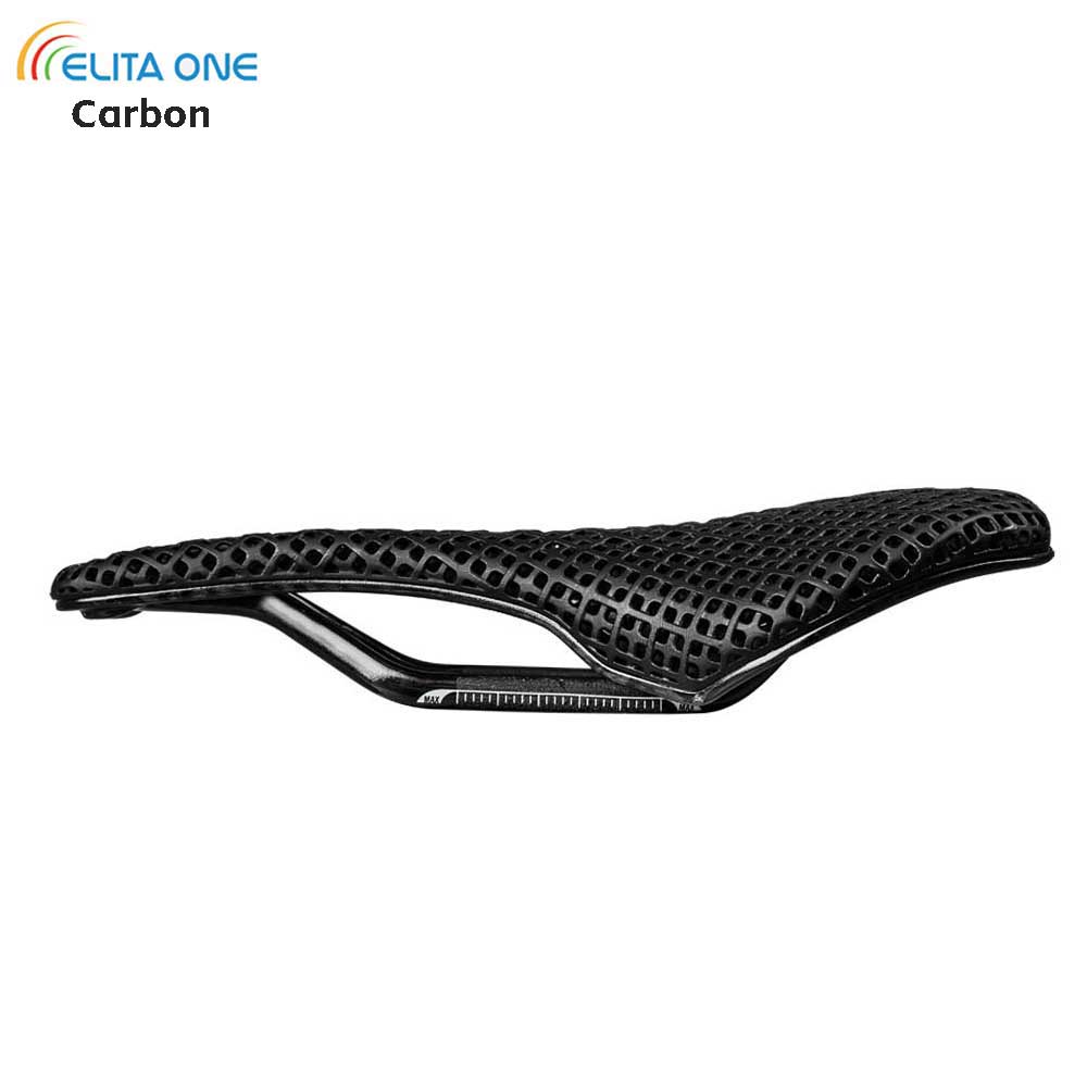 Mountain Biking Competition - อานจักรยาน Elitaone 3D พิมพ์ลายคาร์บอน สำหรับจักรยานเสือหมอบ/เสือภูเขา ขนาด