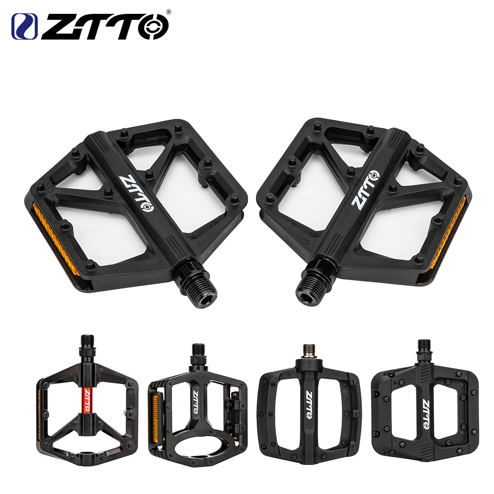 Pedal Platform Flat - แป้นเหยียบจักรยาน ZTTO แป้นเหยียบไนลอนแบบแพลตฟอร์ม ฐานโลหะแข็งแรง แผ่นรองเท้าแบบ DU