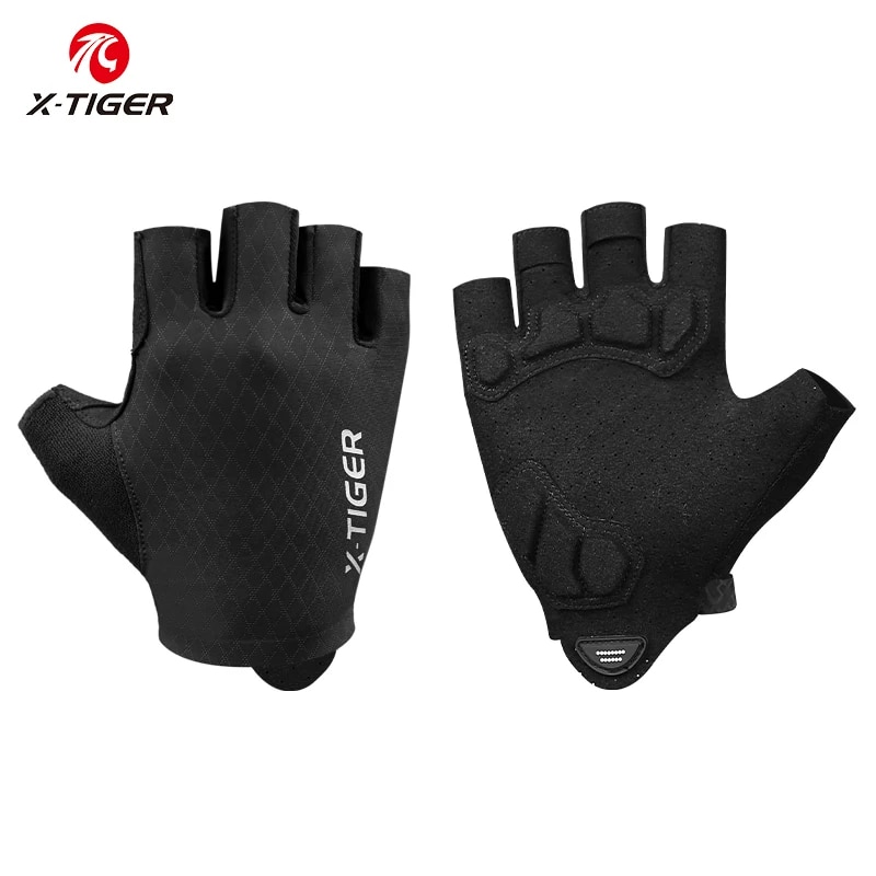 Mountain Biking Gloves Mens - X-TIGER ถุงมือขี่จักรยานครึ่งนิ้วกันกระแทกทนต่อการสึกหรอระบายอากาศ MTB จักรยานถนนถุงมือผู้ชายผู้หญิงกีฬาอุปกรณ์จักรยาน