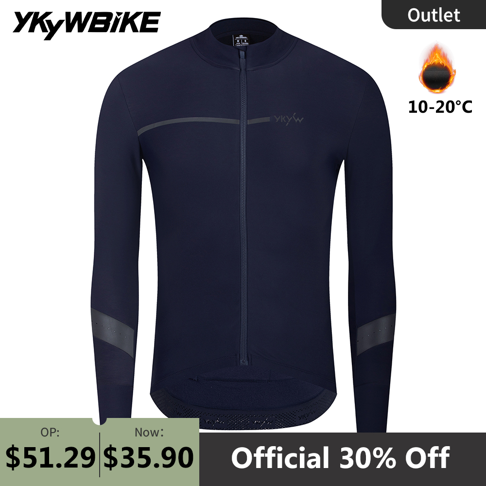 Mountain Biking Jacket - เสื้อจักรยานฤดูหนาวสำหรับผู้ชาย YKYWBIKE เสื้อแจ็คเก็ตขนแกะบางนุ่ม ระบายอากาศได้ดี สำหรับปั่นจักรยานเสือภูเขาและจักรยานทั่วไป
