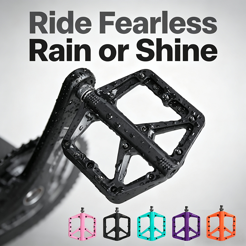 แป้นเหยียบจักรยานไนลอน แป้นเหย - Pedal Platform Flat บทวิจารณ์และราคา