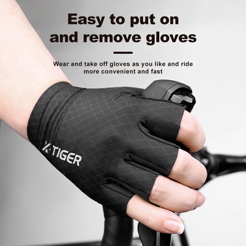 X-TIGER ถุงมือขี่จักรยานครึ่งน - Mountain Biking Gloves Mens บทวิจารณ์และราคา
