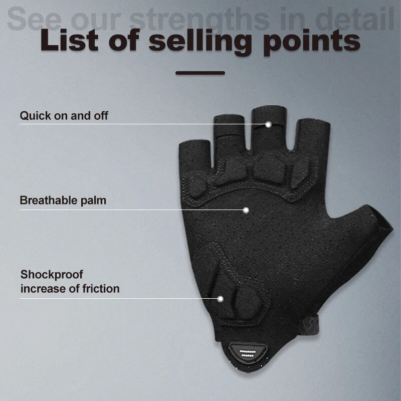 X-TIGER ถุงมือขี่จักรยานครึ่งน - Mountain Biking Gloves Mens บทวิจารณ์และราคา